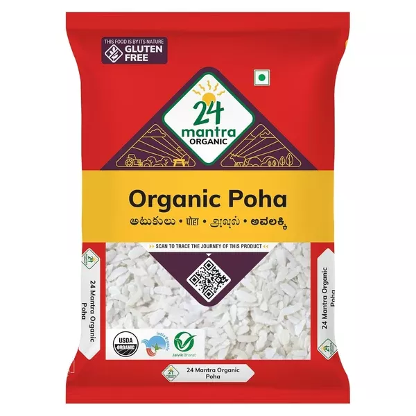 24 Mantra Organic White Thin Poha - 500 gm