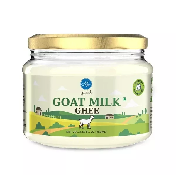 Aadvik Goat Milk Ghee | Made From Grass Fed Goats Milk | Natural & Pure Ghee - 250 ml