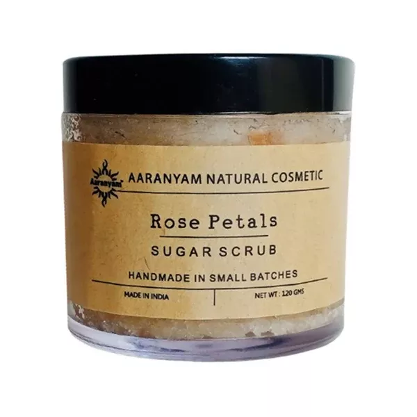 Aaranyam Rose Petals Sugar Scrub For Face & Body - 120 gm