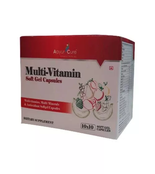 Aayur Cure Multi-Vitamin Soft Gel Capsules - 100 caps