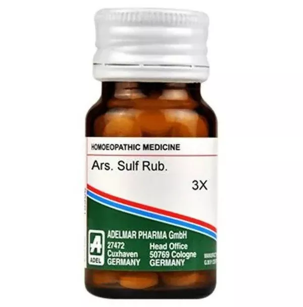 Adel Homeopathy Ars. Sulf Rub. 3X Tablets - 20 gm