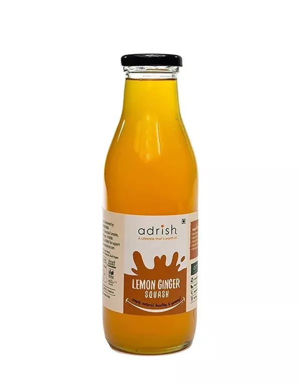 Adrish Natural Lemon Ginger Squash - 500 ml