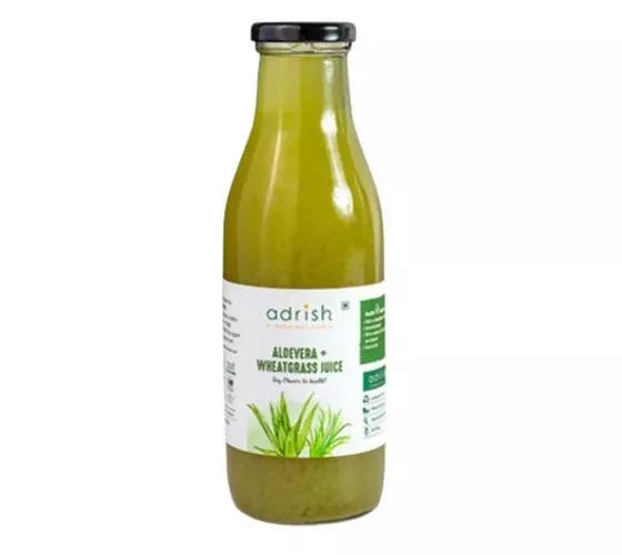 Adrish Organic Aloevera + Wheatgrass Juice - 500 ml