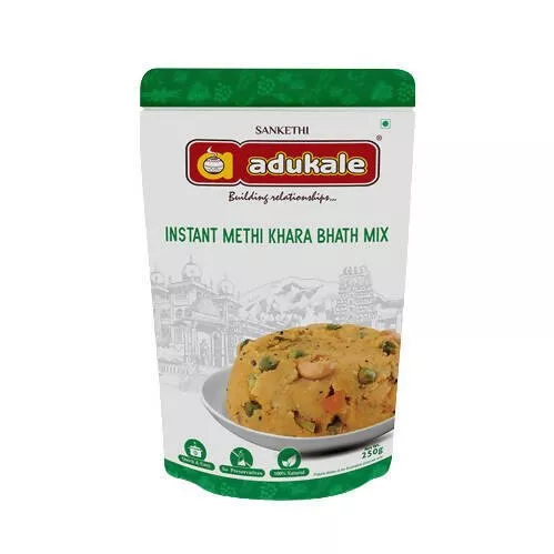 Adukale Instant Methi Khara Bhath Mix - 250 gm