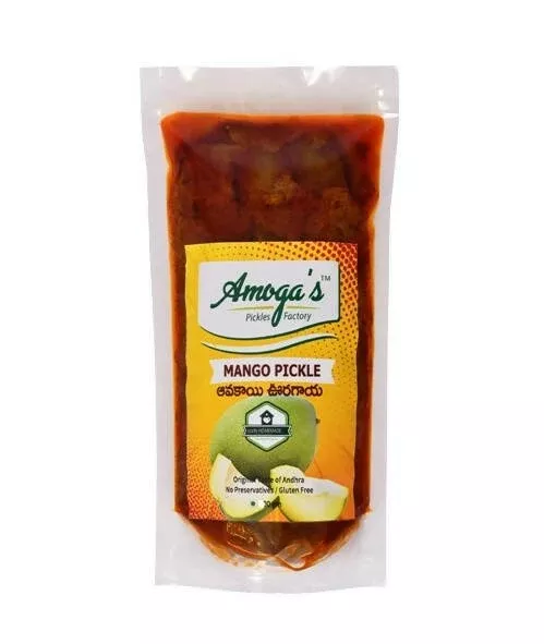 Amoga's Pickles Factory Andhra Authentic Mango Avakaya Pickle - 250 gm