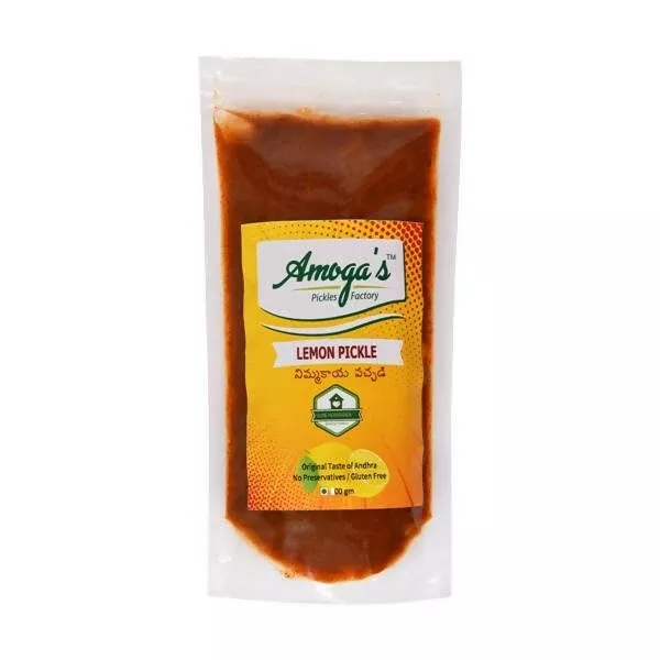 Amoga's Pickles Factory Andhra Style Lemon Pickle - 250 gm