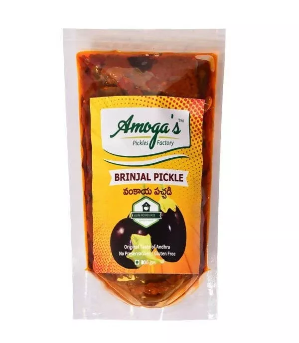 Amoga's Pickles Factory Brinjal Pickle Andhra Style - 250 gm