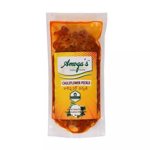 Amoga's Pickles Factory Cauliflower Pickle Andhra Style - 250 gm