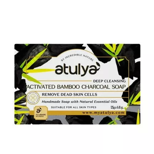 Atulya Activated Bamboo Charcoal Soap - 125 gm