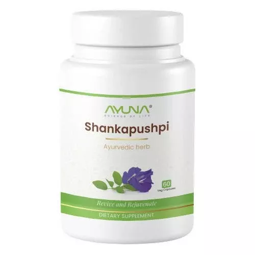 Ayuna Shankapushpi Veg Capsules - 60 Capsules