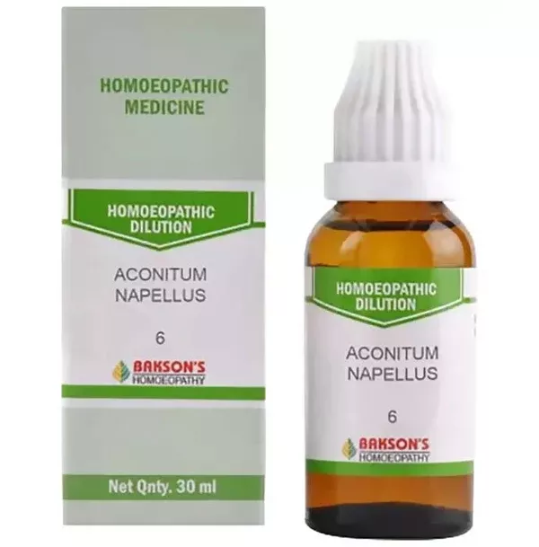 Bakson's Homeopathy Aconitum Napellus Dilution - 30 ml - 6 CH