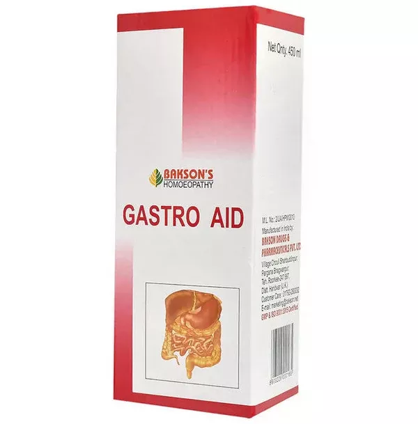 Bakson's Homeopathy Gastro Aid Syrup Sugar Free - 115 ml