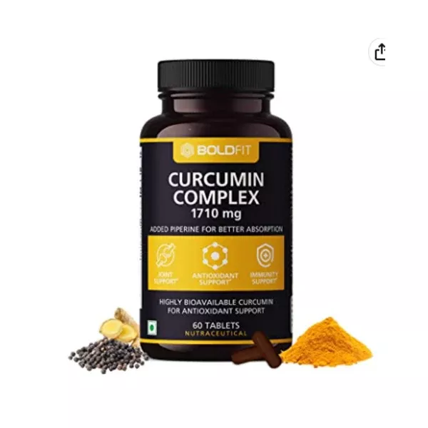 Boldfit Curcumin Complex 1700mg Tablets - 60 tabs