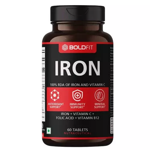 Boldfit Iron Supplement Tablets - 60 tabs