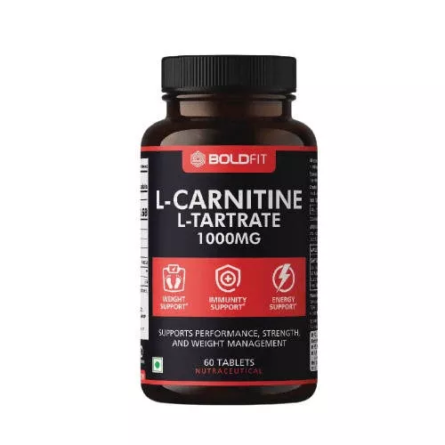 Boldfit L-Carnitine L-Tartrate 1000mg Tablets - 60 tabs