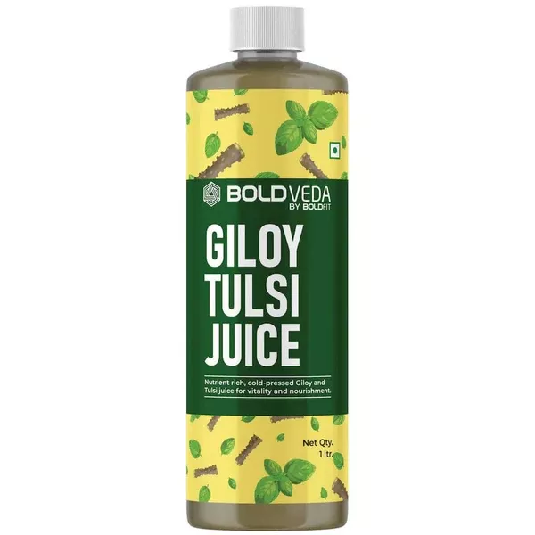 Boldveda Cold Pressed Tulsi Giloy Juice - 1 L