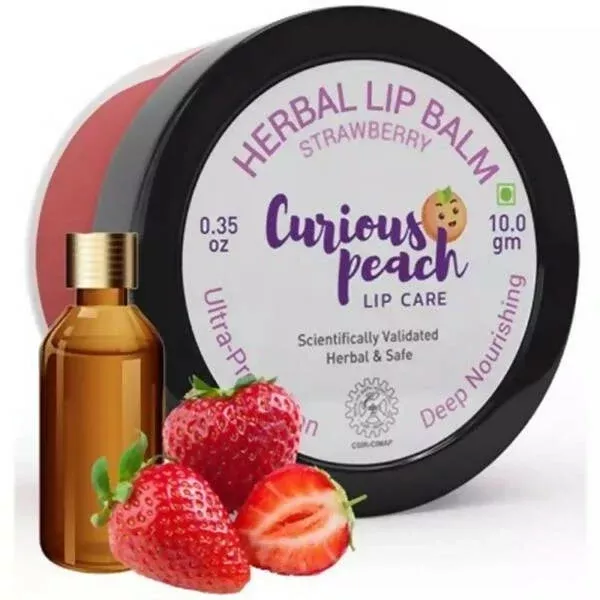 Curious Peach Herbal Lip Balm Strawberry - 10 gm