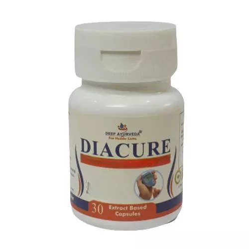 Deep Ayurveda Diacure 500mg Veg Capsules - 30 caps