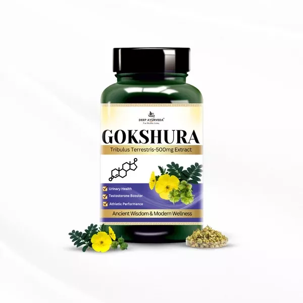 Deep Ayurveda Gokshur 500mg Veg Capsules - 60 caps