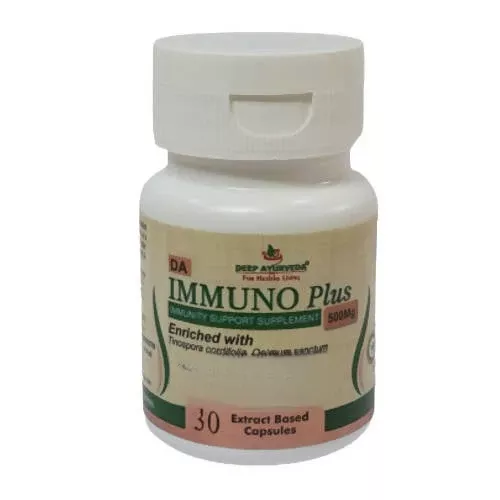 Deep Ayurveda Immuno Plus 500mg Veg Capsules - 30 caps