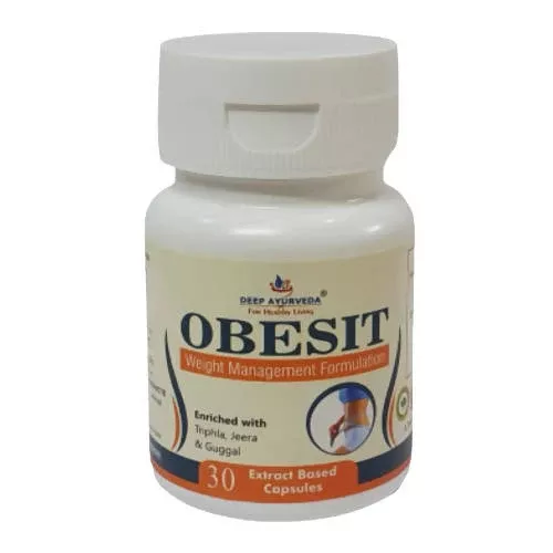 Deep Ayurveda Obesit 500mg Veg Capsules - 30 caps