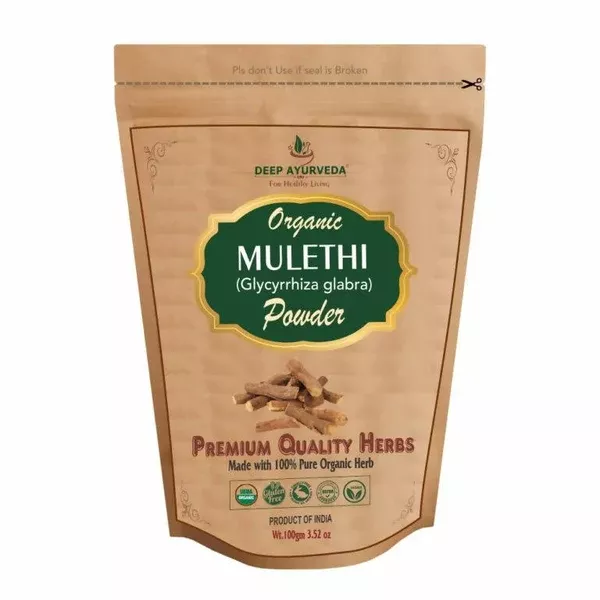 Deep Ayurveda Organic Mulethi Powder - 100 gm