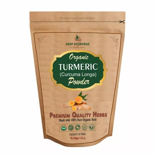 Deep Ayurveda Organic Turmeric Powder - 100 gm