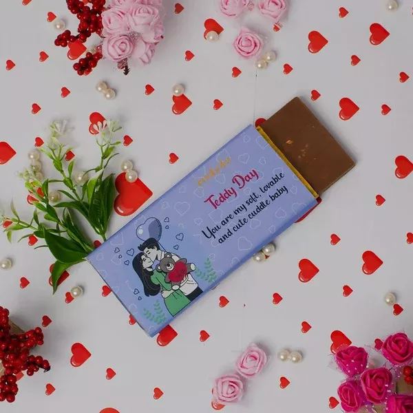 Dibha Ruchoks Valentine Special No Added Sugar Chocolate Bar - 65 gm