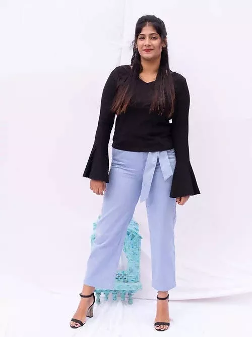 Diva Globe Denim Straight Cut Trouser - S