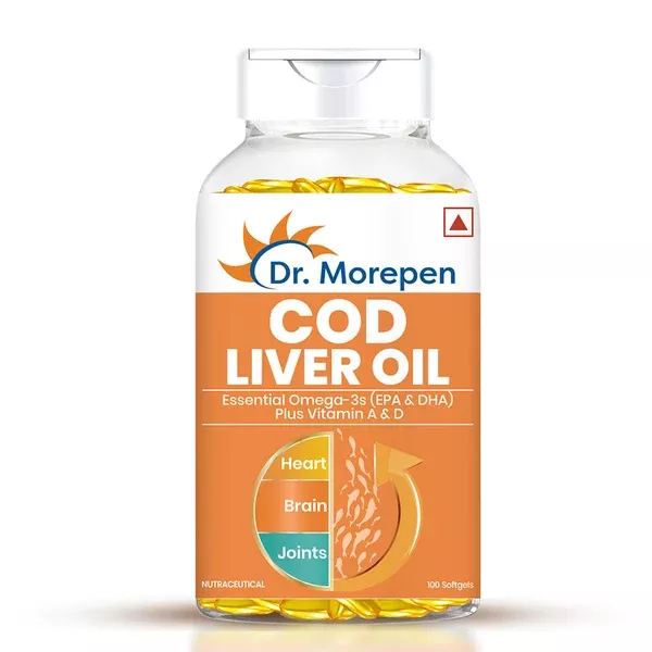 Dr. Morepen Cod Liver Oil Softgels - 100 Softgels - Pack of 1