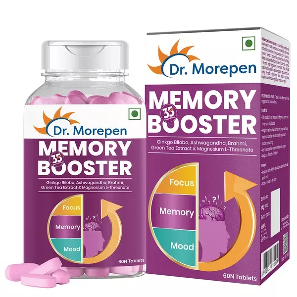 Dr. Morepen Memory Focus & Mood Tablets - Pack of 1 - 60 tabs