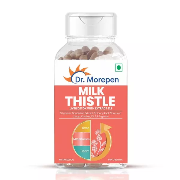Dr. Morepen Milk Thistle+ Capsules For Liver Health - 60 caps - Pack of 1