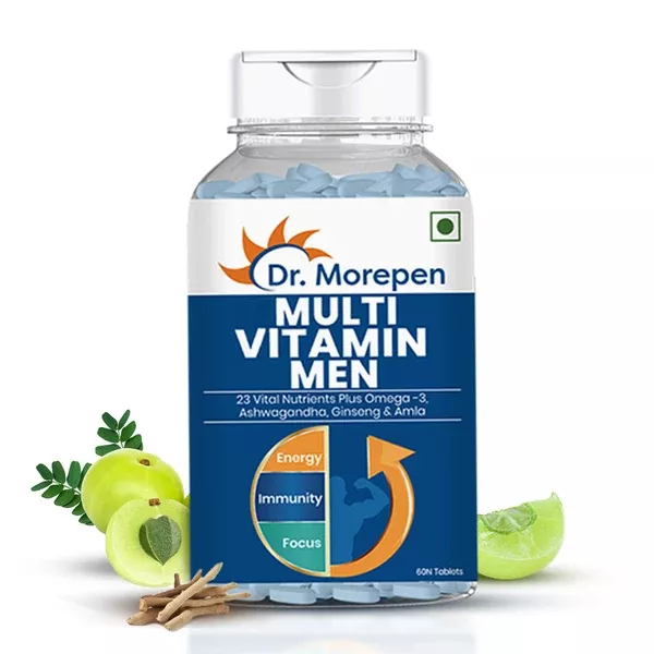 Dr. Morepen Multivitamins For Men With Omega 3 & Herbs - Pack of 1 - 60 tabs