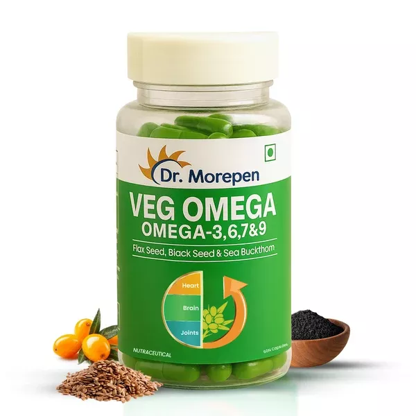 Dr. Morepen Veg-Omega Veg Capsules - 60 caps - Pack of 1