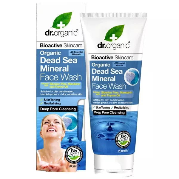 Dr.Organic Dead Sea Mineral Face Wash - 200 ml