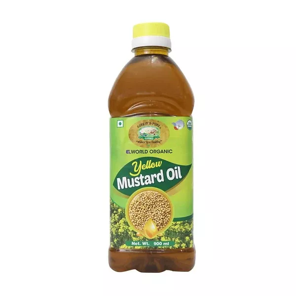 El World Organic Yellow Mustard Oil - 900 ml
