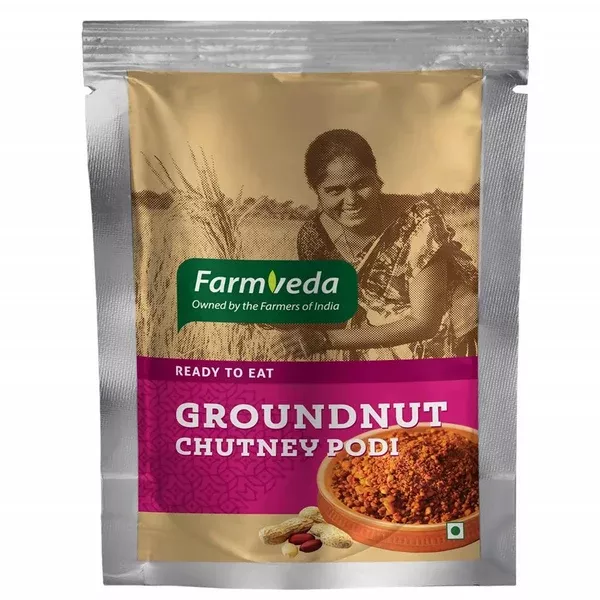 Farmveda Ready To Eat Groundnut Chutney Podi - Pack of 4 - 100 gm