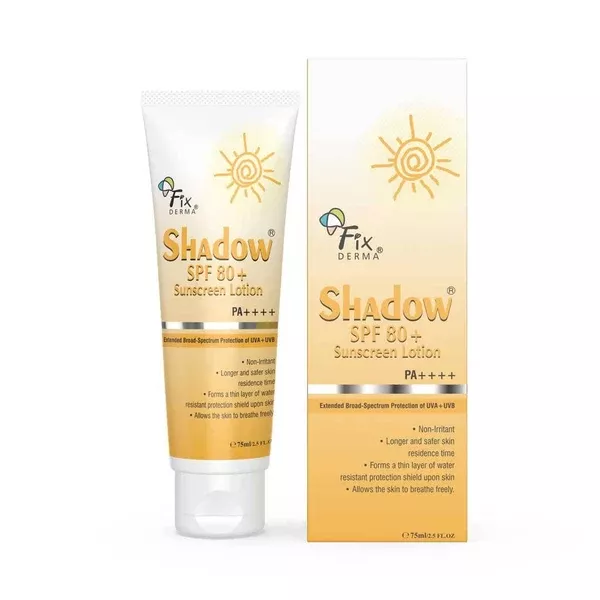 Fixderma Shadow SPF 80+ Sunscreen Lotion - 75 ml
