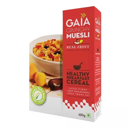 Gaia Crunchy Muesli–Real Fruit - 400 gm