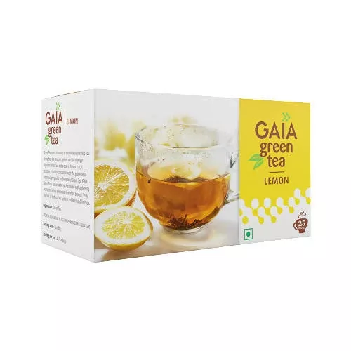 Gaia Green Tea Bags–Lemon - 25 Teabags