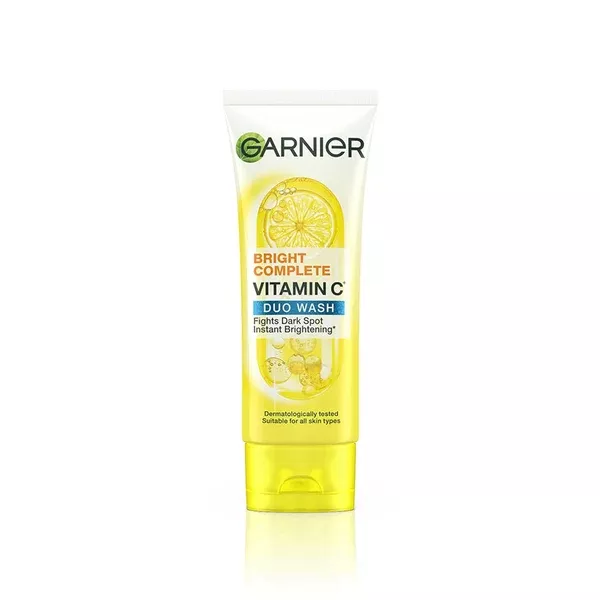 Garnier Bright Complete Brightening Duo Action Face Wash - 100 gm