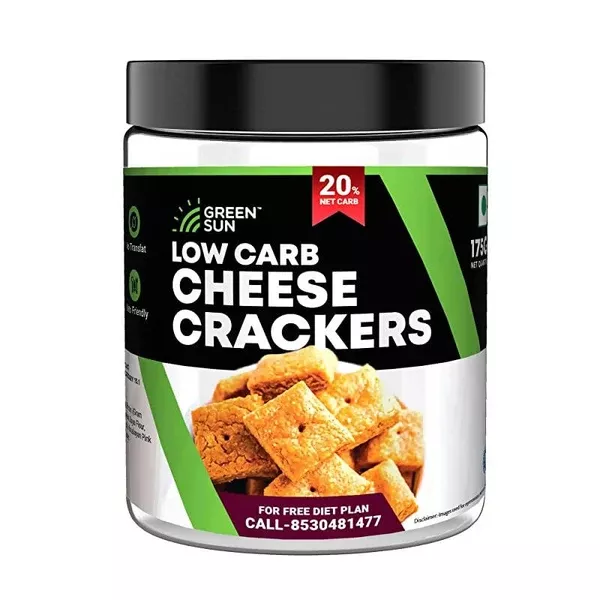 Green Sun Low Carb Cheese Crackers - 175 gm