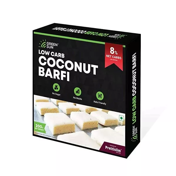 Green Sun Low Carb Coconut Barfi - 200 gm