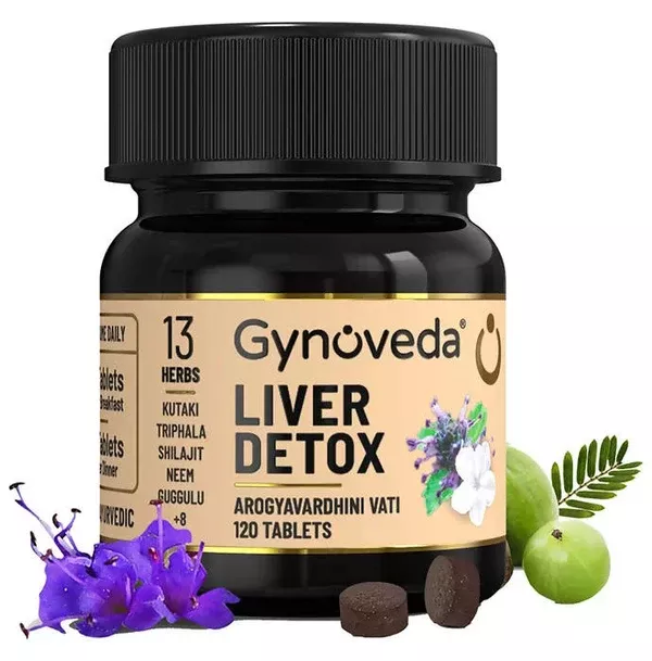 Gynoveda Liver Detox Tablets (Arogyavardhini Vati) - 120 tabs