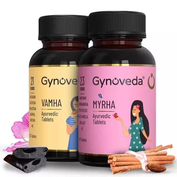 Gynoveda PCOS PCOD with Early Monthly Cycle Ayurvedic Tablets Combo - Combo