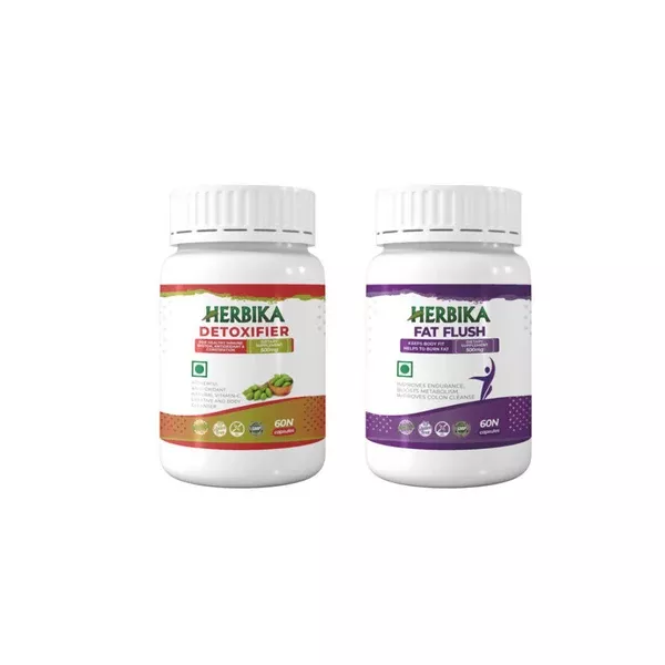 Herbika Fat Flush + Detoxifier Capsules - Combo