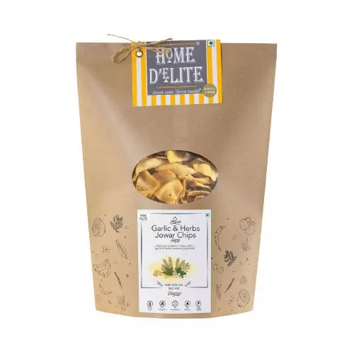 Home D'elite Garlic & Herbs Jowar Chips - 110 gm