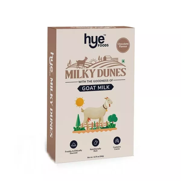Hye Foods Milky Dunes Goat Milk Powder - Chocolate Flavour - 360 gm