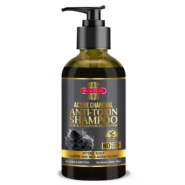 Inveda Active Charcoal Anti -Toxin Shampoo - 300 ml