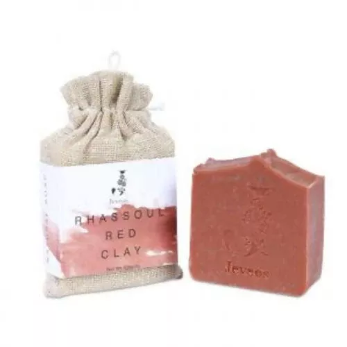 Jeveos Natural Handmade Rhassoul Red Clay Soap - 100 gm